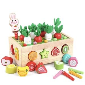 Toddlers Montessori Wooden Educational Toys for Baby Boys Girls Age 1 2 3 No Box